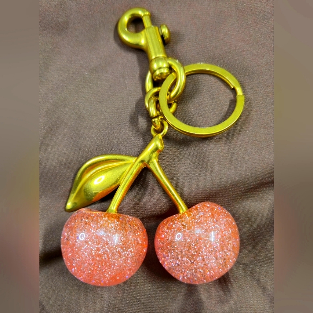 🍒 CHERRY BAG CHARM KEY CHAINS 🍒 HUGE CHERRIES